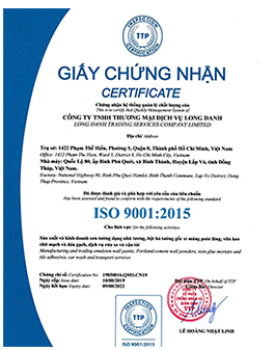 Giâý chứng  nhận CERTIFICATE